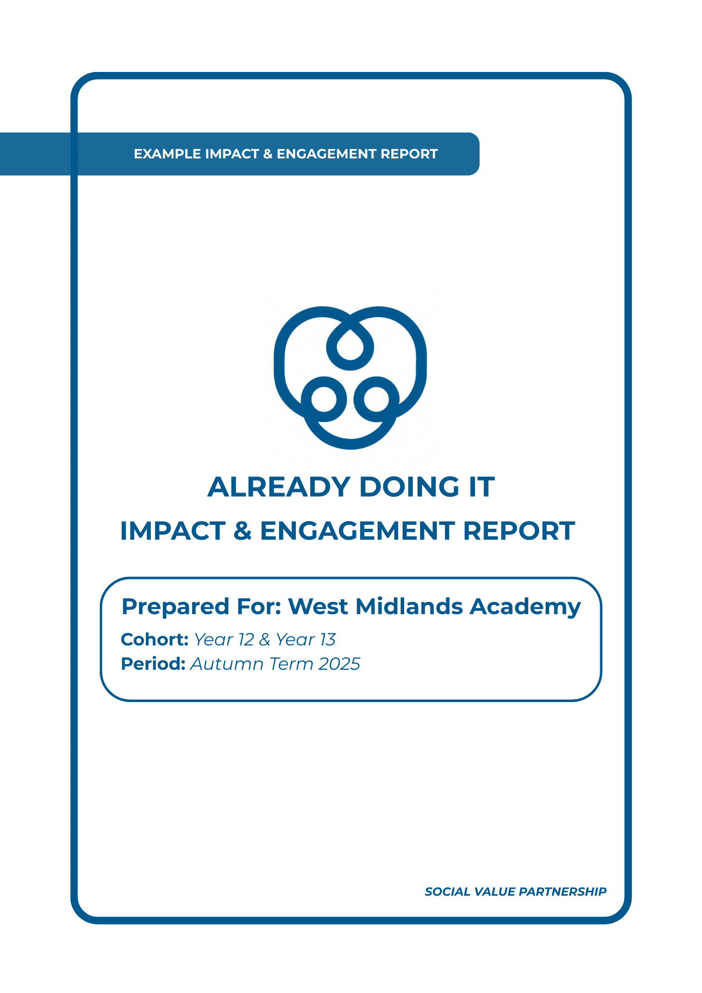 Specimen Impact & Engagement Report — Page 1